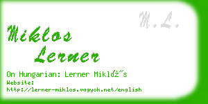 miklos lerner business card